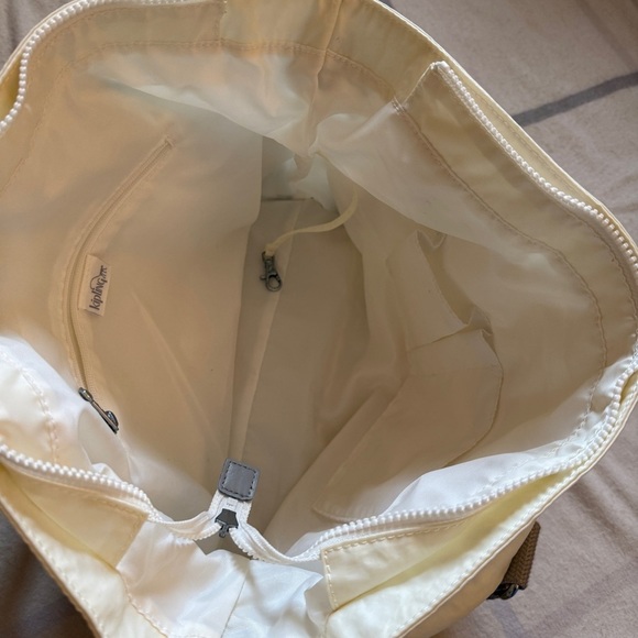 Kipling Cream and Gray Overnight Tote Bag - Picture 10 of 14